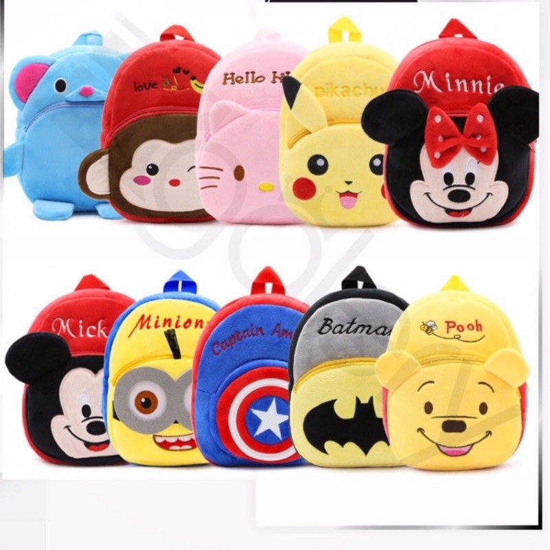 TAS KARAKTER ANAK PAUD TK RANSEL Kartun Bagpack Mini Lucu Cartoon