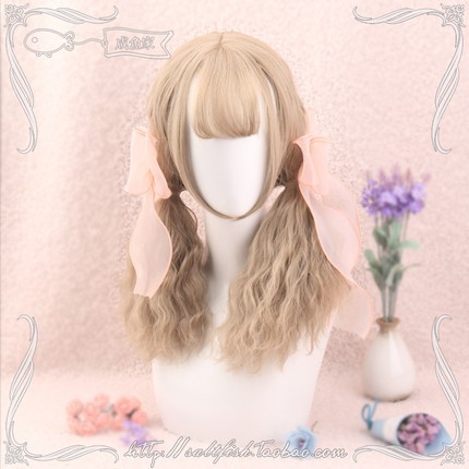 LOL-143 wig rambut palsu daily lolita korea kpop cosplay mermaid