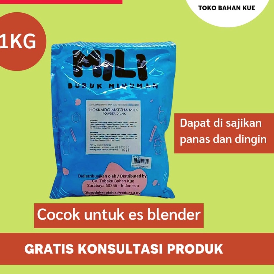 

MILI BUBUK MINUMAN 1KG HOKKAIDO MATCHA MILK