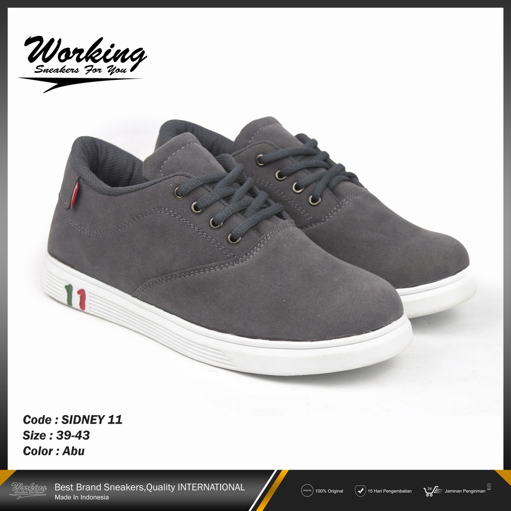 Sepatu Pria Working Sidney 11 Sepatu Kasual cowok Original Import Gaya Terbaru Trendy Sepatu Kerja Nyaman Dipakai