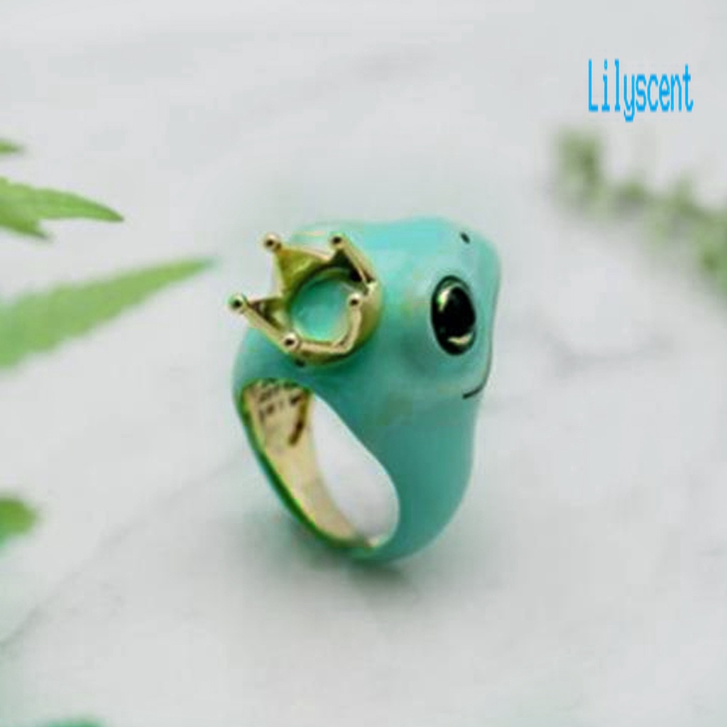 Lily Cincin Bentuk Katak Kartun Lucu Untuk Unisex