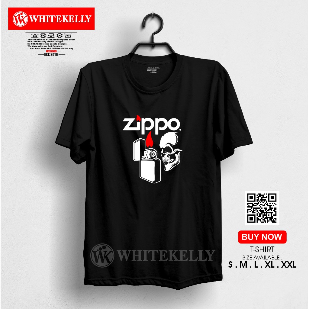 Kaos Baju Tshirt Distro Korek Zippo Logo Scul Terlaris Termurah Shopee Indonesia