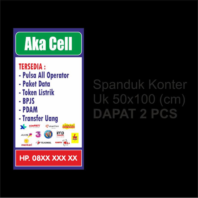 2PCS SPANDUK KONTER UKURAN 50X100