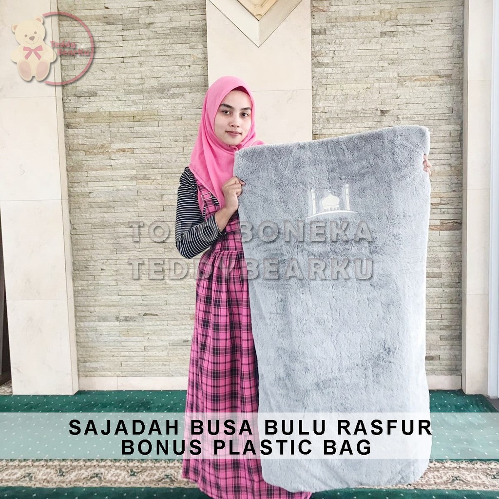 SAJADAH BUSA RASFUR ABU ABU MOTIF MASJID BONUS PLASTIC BAG