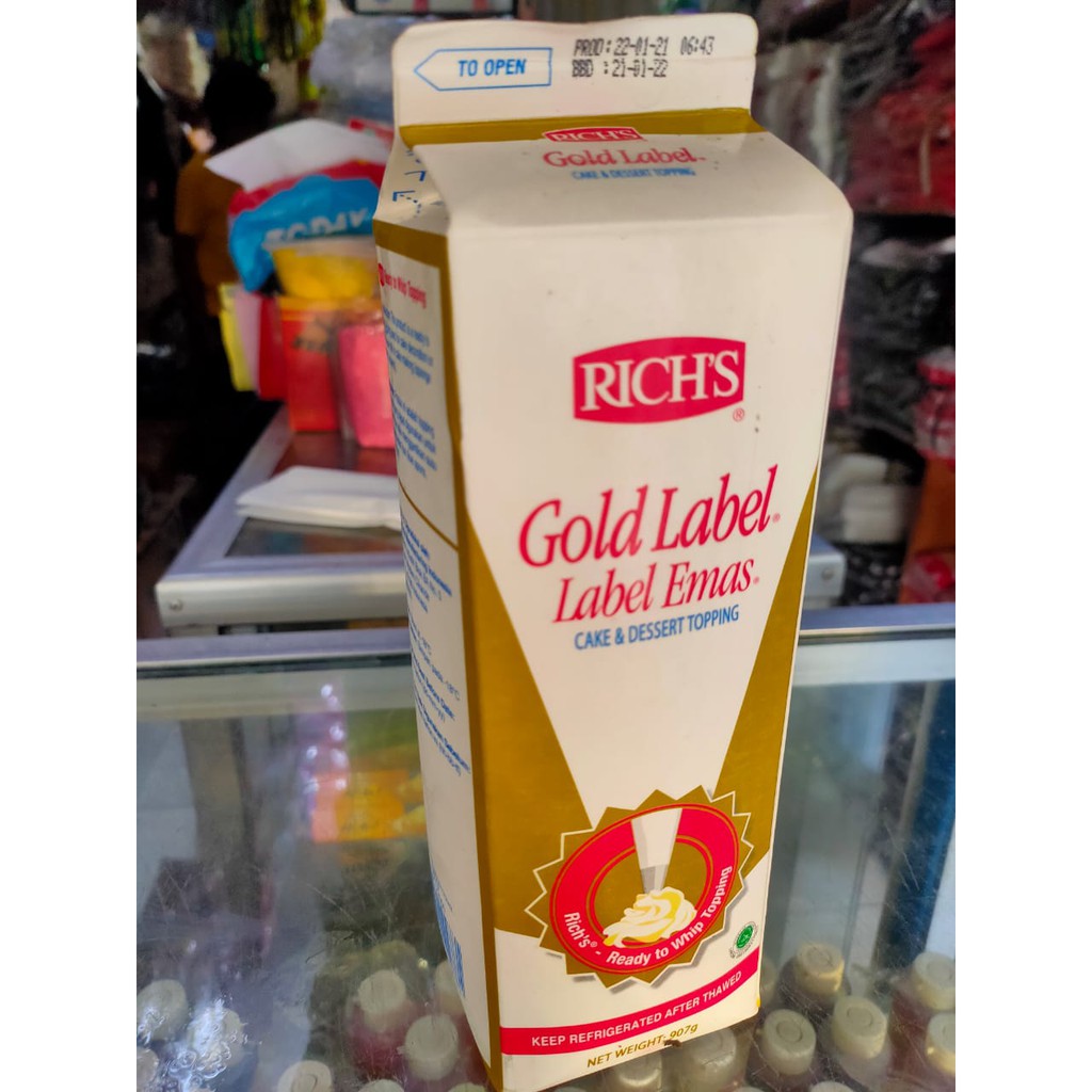 

Richs Gold Label Whipping Cream 907g