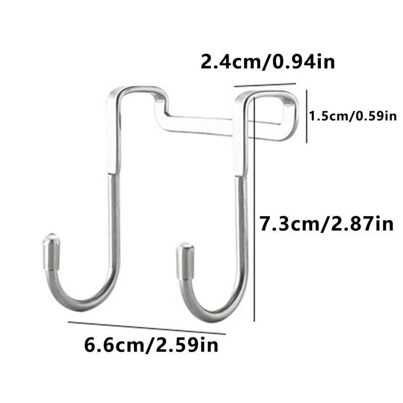 Kitchen Drawer Door Double Hook Gantungan Dapur Stainless Steel