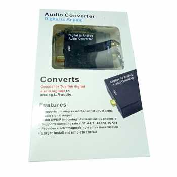 NEW Digital to Analog Audio Converter Toslink Optical Coaxial to RCA untuk LED TV Bluray Plus Kable