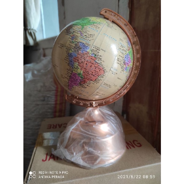 

Globe Bola Dunia diameter lingkaran 13 cm tatakan Celengan