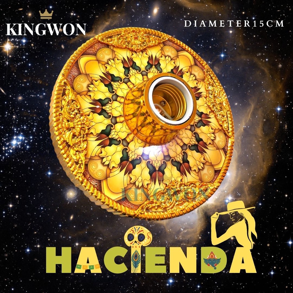FITTING LAMPU PLAFON HIAS MODERN HACIENDA DPW 02 H 1 KINGWON E27