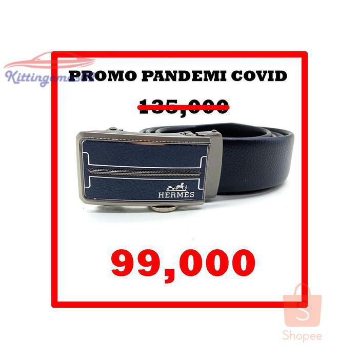 IKAT PINGGANG PRIA GESPER SABUK KTG2I65 KULIT ASLI PREMIUM | HERMES| GRATIS ONGKIR | OBRAL