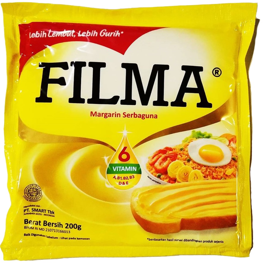 

FILMA Margarin Serbaguna 200gr Lebih Lembut Lebih Gurih