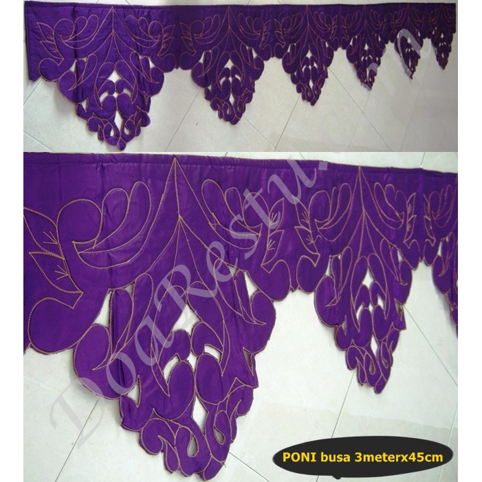 Dekorasi Poni taplak meja gorden pelaminan wedding catering prasmanan