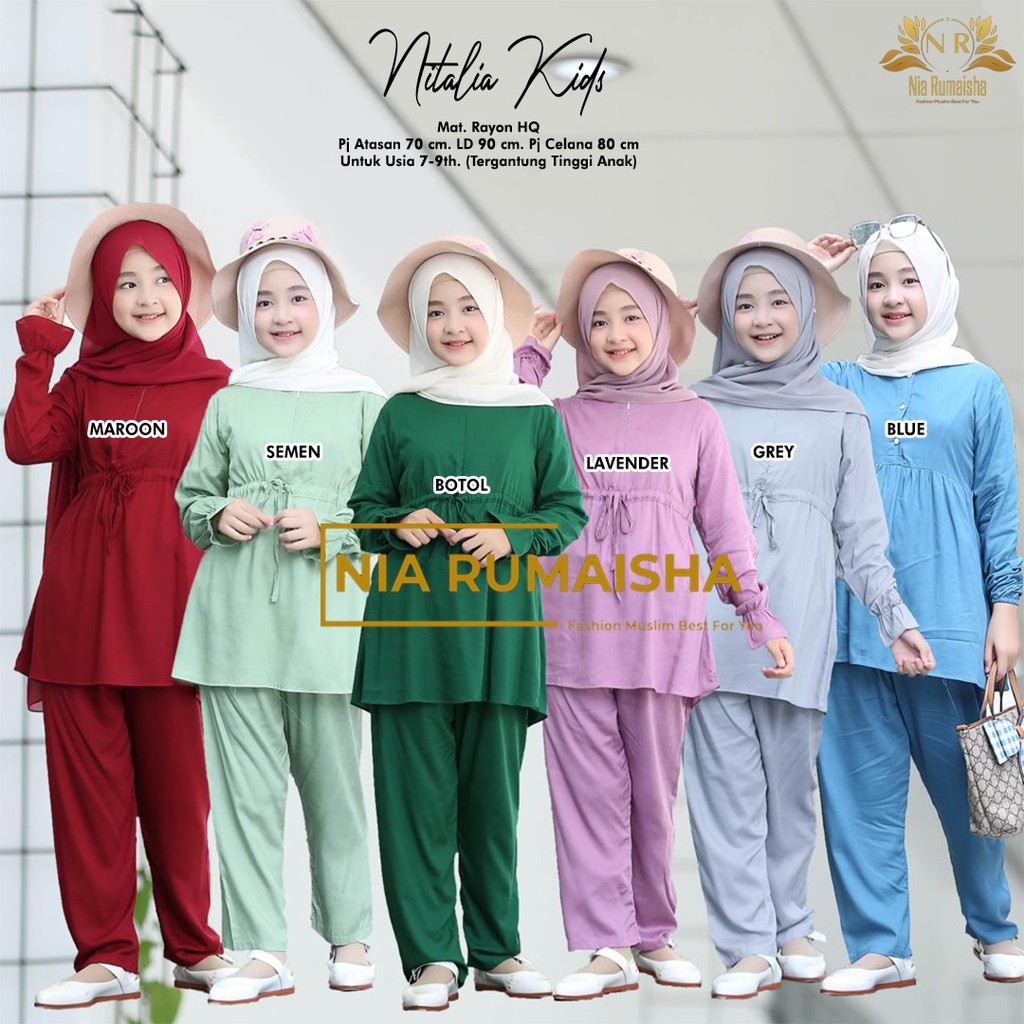 baju tunik anak perempuan setelan tunik anak perempuan 6_12 tahun baju anak perempuan baju anak perempuan terbaru 2022 baju setelan anak perempuan polos umur 6-12 thn-Hitam