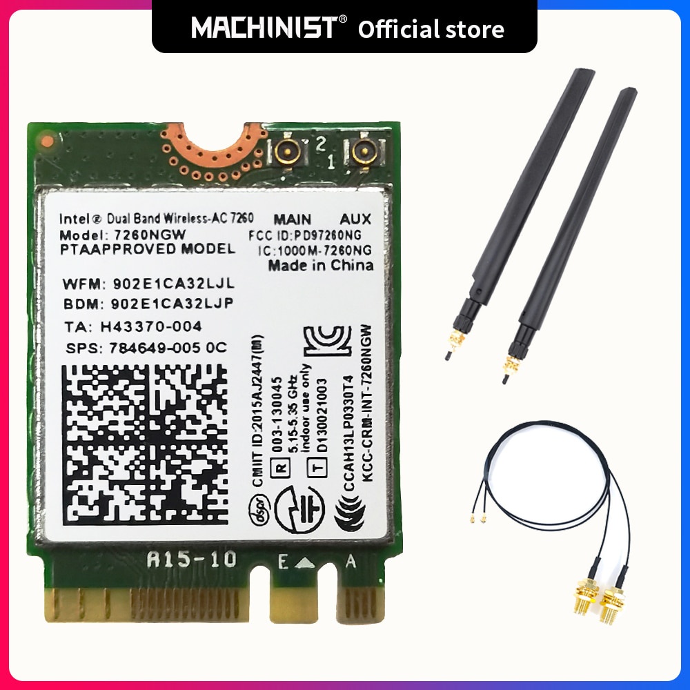 PREORDER Wireless WIFI CARD for Intel 7260-AC 7260NGW Dual band NGFF M.2 802.11ac 867Mbps wifi + Blu