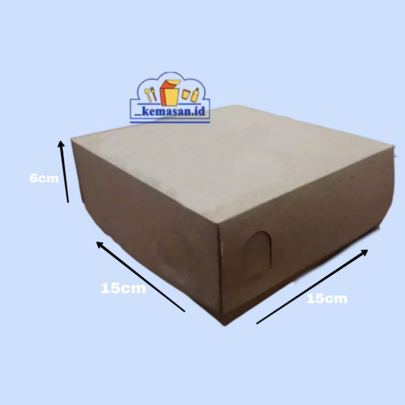 

Box Snack Coklat Tutup Sambung No laminasi 15x15x6cm (10 pcs)