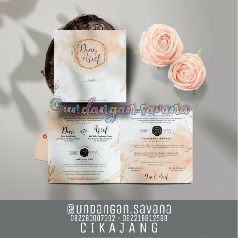 SCA 003 / Blangko undangan griya/ Blangko Kosong / Cetak Undangan / Undangan Savana.