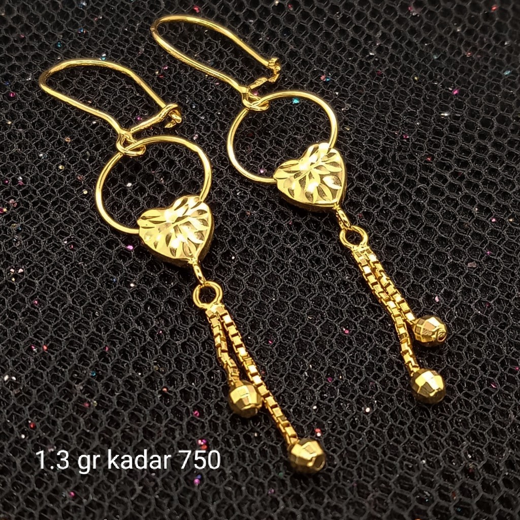 New Anting Emas 17 K - 1.3 gr Kadar 750 - 2461