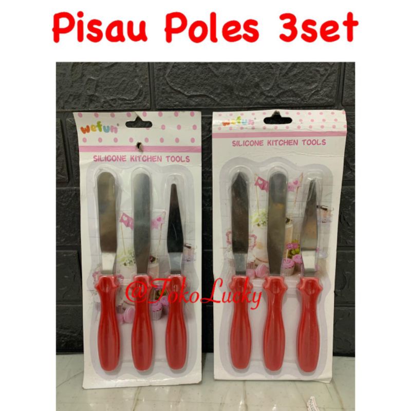 

Pisau Poles 3set/Spatula Poles ( random )