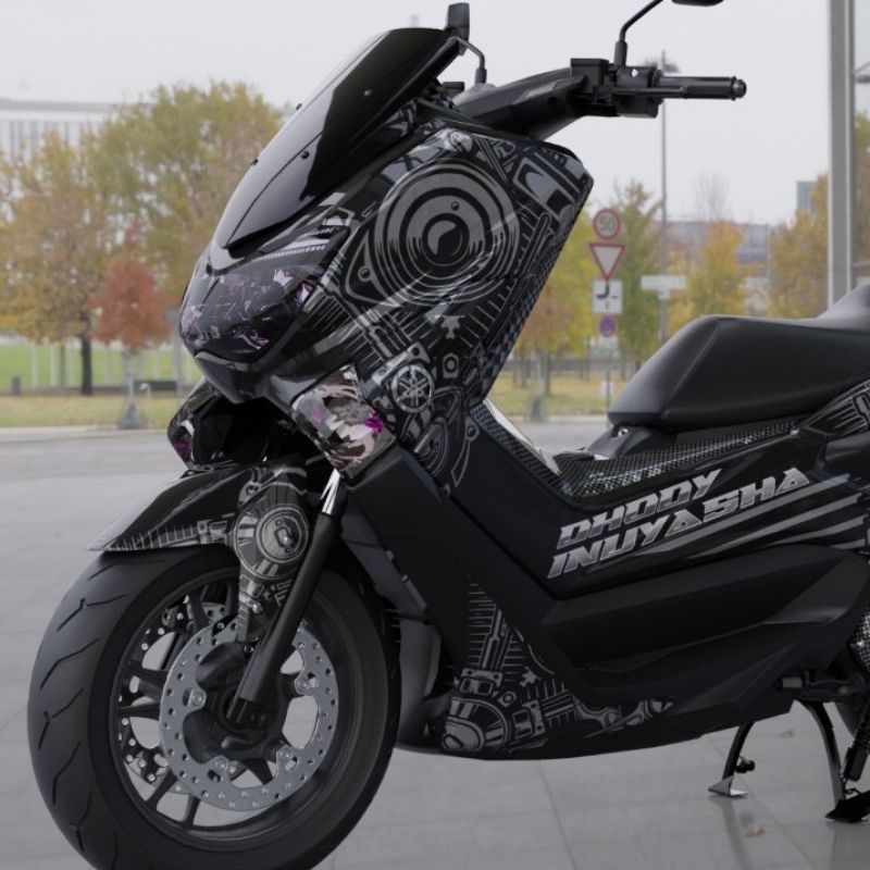 Decal nmax hitam doff premium