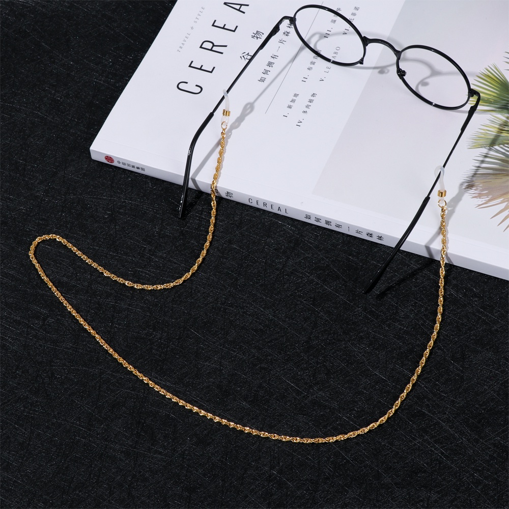 TOP Fashion Eyeglass Lanyard Women Men Glasses Necklace Glasses Chain New Non-slip Reading Glasses Metal Vintage Eye Wear Accessories/Multicolor