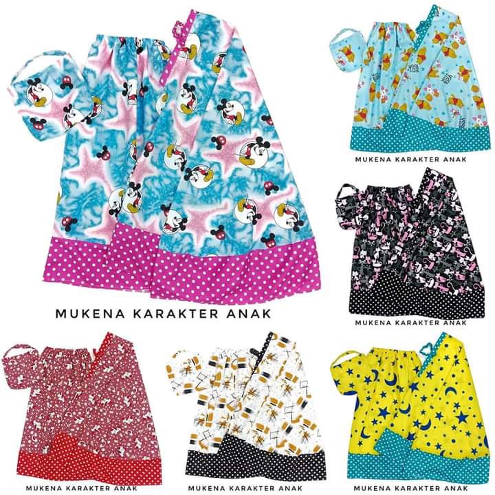 Mukena Karakter Anak Cewe 3-5tahun