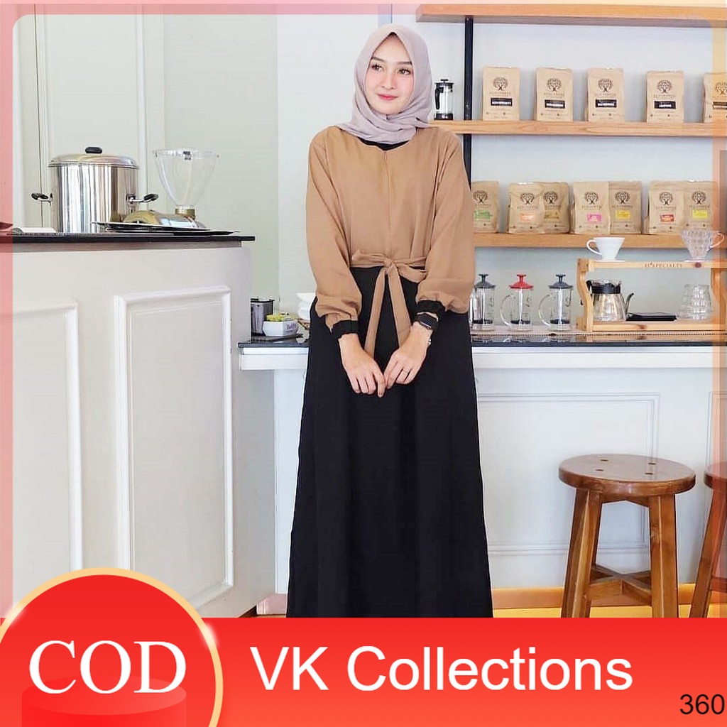 [ Promo Flash Sale ] Sabrina Dress Fashion Model baru Muslim dres muslim / dress muslim