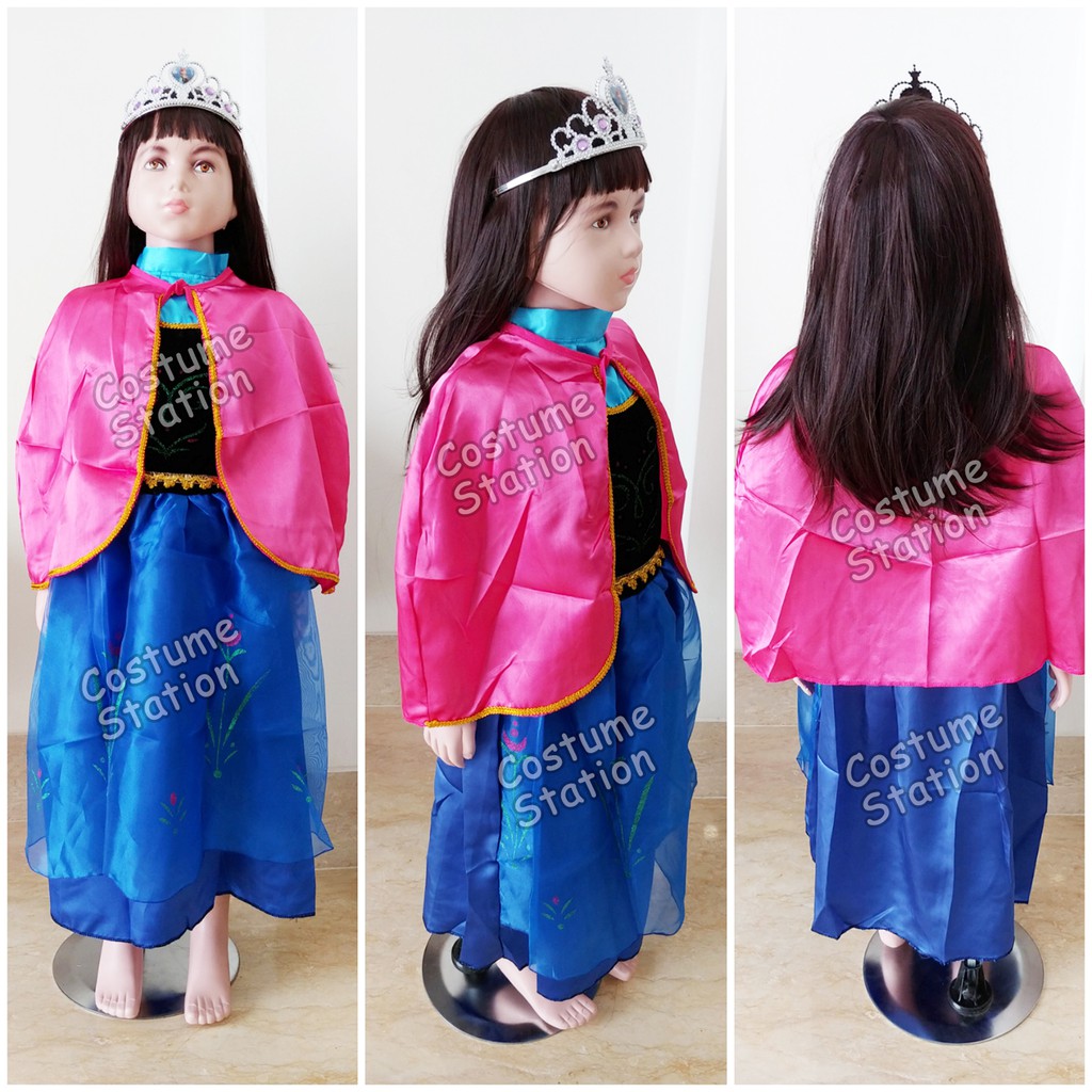 Kostum Anna Frozen / Costume Disney Princess Anna anak perempuan