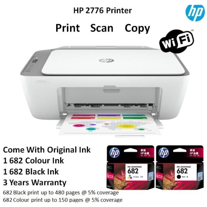 HP Deskjet Ink Advantage 2776, 2775 All In One Printer- Wifi - Resmi 100%