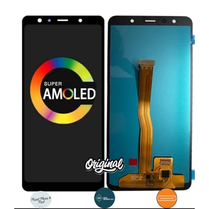 LCD SAMSUNG A750 A7 2018 ORIGINAL SUPER AMOLED FULLSET TOUCHSCREEN ORI