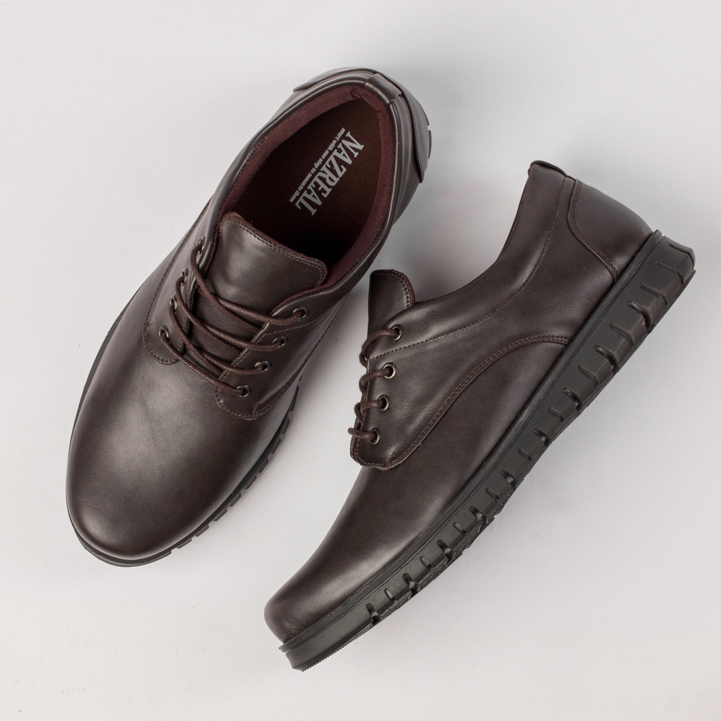 Conrad Brown | Sepatu Oxford Pantofel Hitam Pria Pantopel Tali Formal Casual Kerja Cowok Ori | FORIND Nazreal