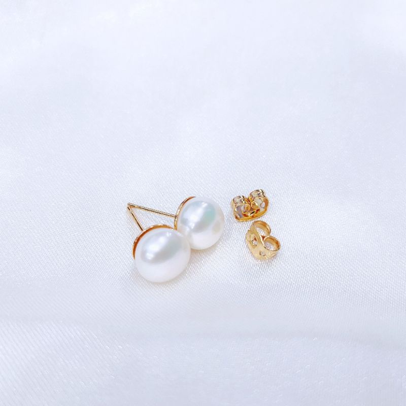 Anting lapis emas mutiara air tawar asli lombok Anting anting wanita Anting mutiara lombok asli Anti