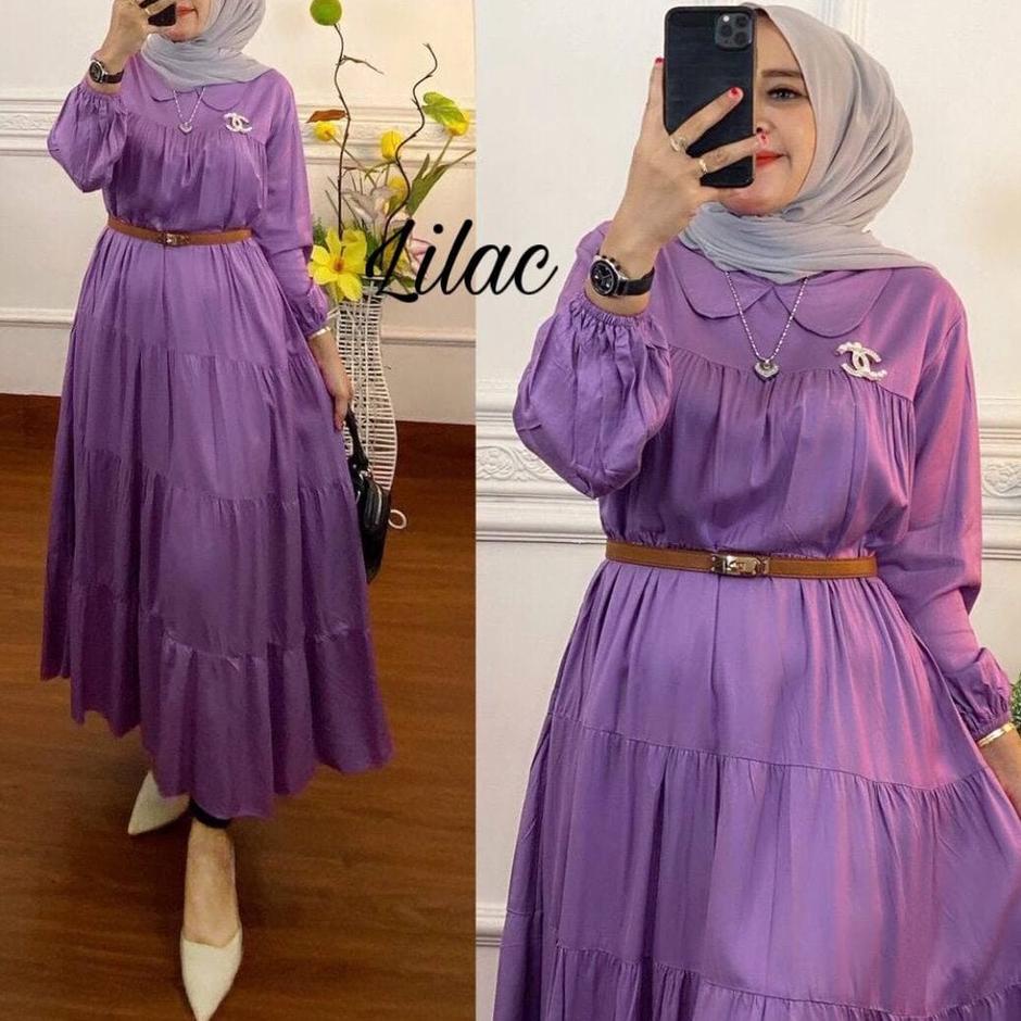 [ free bross ] DRESS SHELLA JUMBO POLOS BAHAN RAYON CRINGKLE PREMIUM AIRFLOW || KODE0222105 ||  - Ga