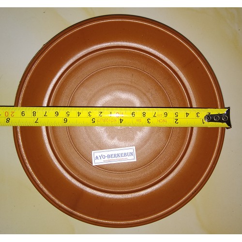 tatakan pot 20 warna coklat / alas pot ukuran 20 / alas pot 20 cm / tatakan pot 20 cm / piringan pot