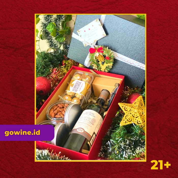 

Promo 7.7 Extra Box Hampers Christmas Edition (BELUM TERMASUK BOTOL) Kado Natal - Packaging