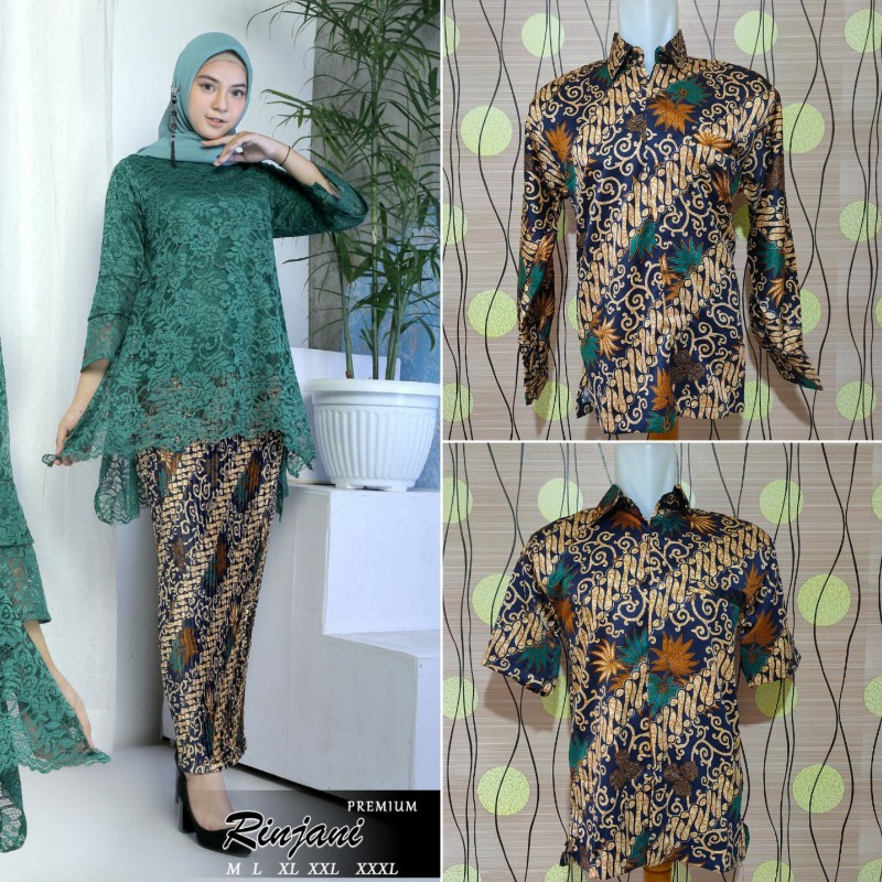 COUPLE KEBAYA RINJANI PREMIUM - OUTFIT COUPLE OOTD PESTA - BAJU COUPLE MODERN OUTFIT KONDANGAN