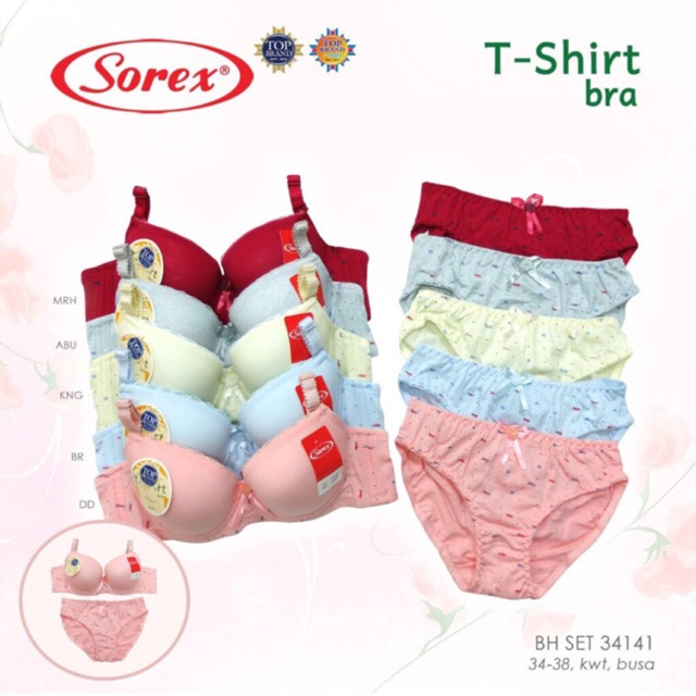 Bra BH setelan set (bra+cd) t-shirt Bra Sorex 34141 KAWAT