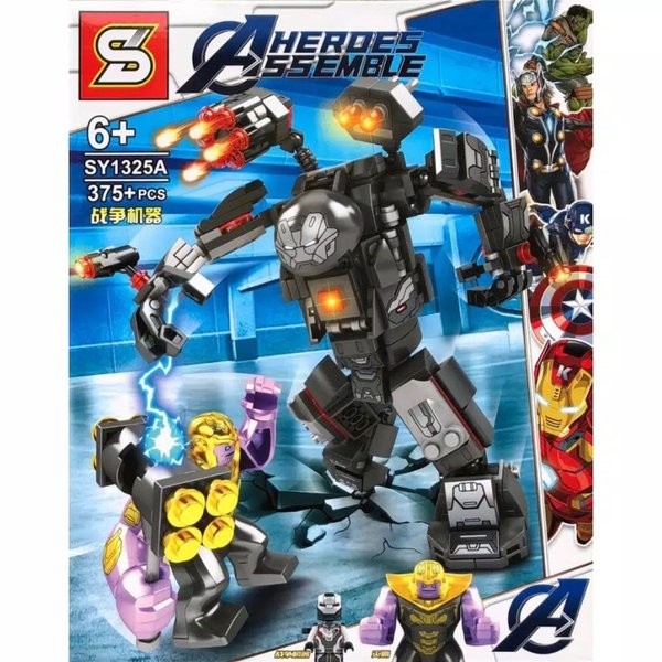 Brick Heroes Assemble Hulkbuster SY 1325A Avengers Silver 375 pcs