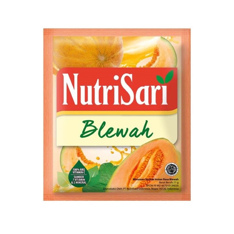 

Nutrisari blewah 1 Renceng 10 X 14 gr