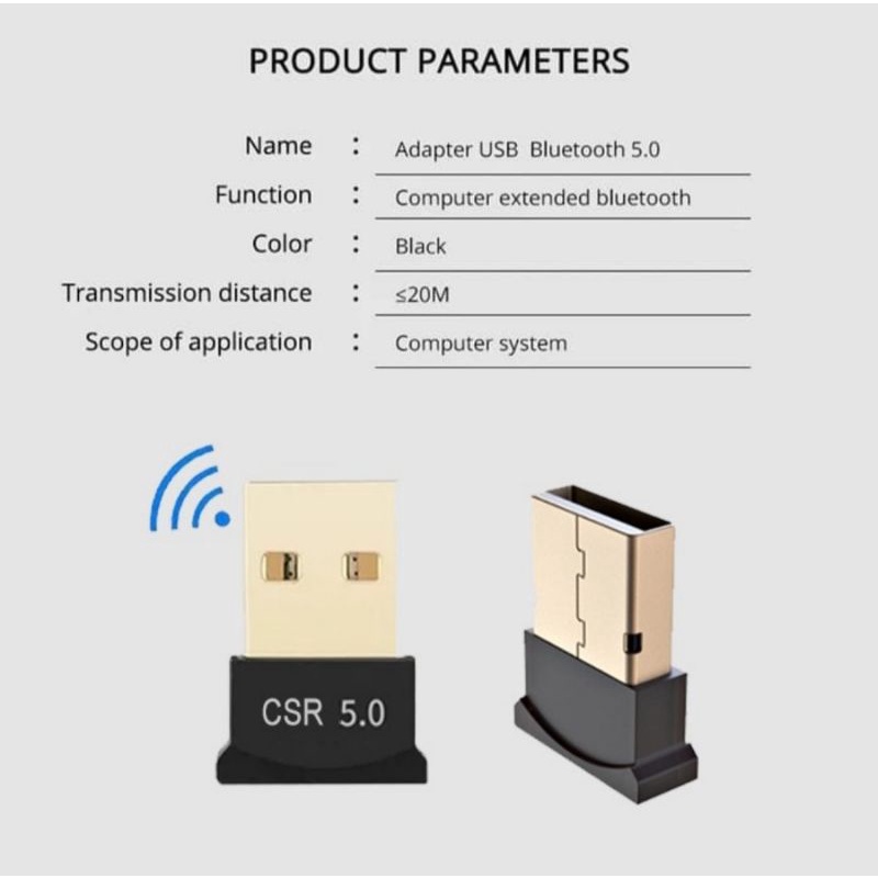 bluetooth dongle wireless usb mini adapter csr 5.0 for laptop / pc