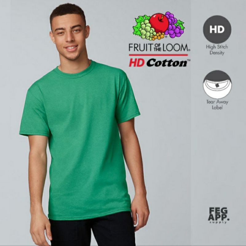 Kaos Polos FRUIT OF THE LOOM HD Cotton 3931R FOTL Import Original USA