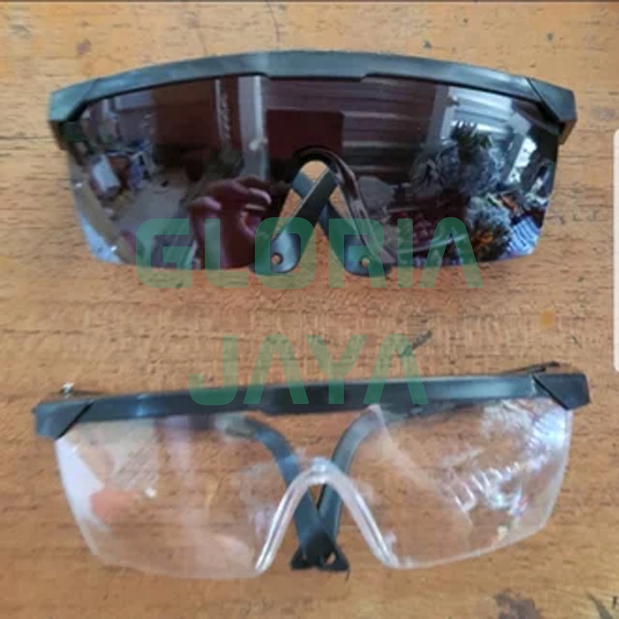 kacamata las hitam bening