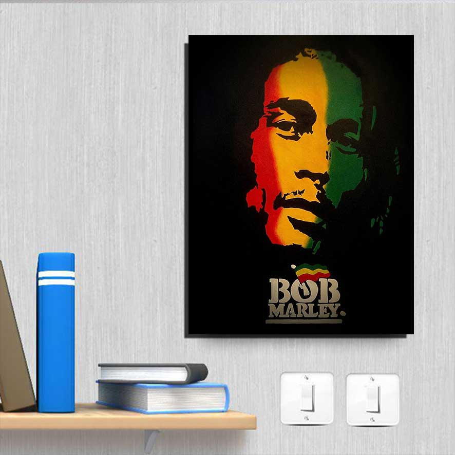 Poster BOB MARLEY Hiasan Dinding Pajangan Poster Kayu Walldekor
