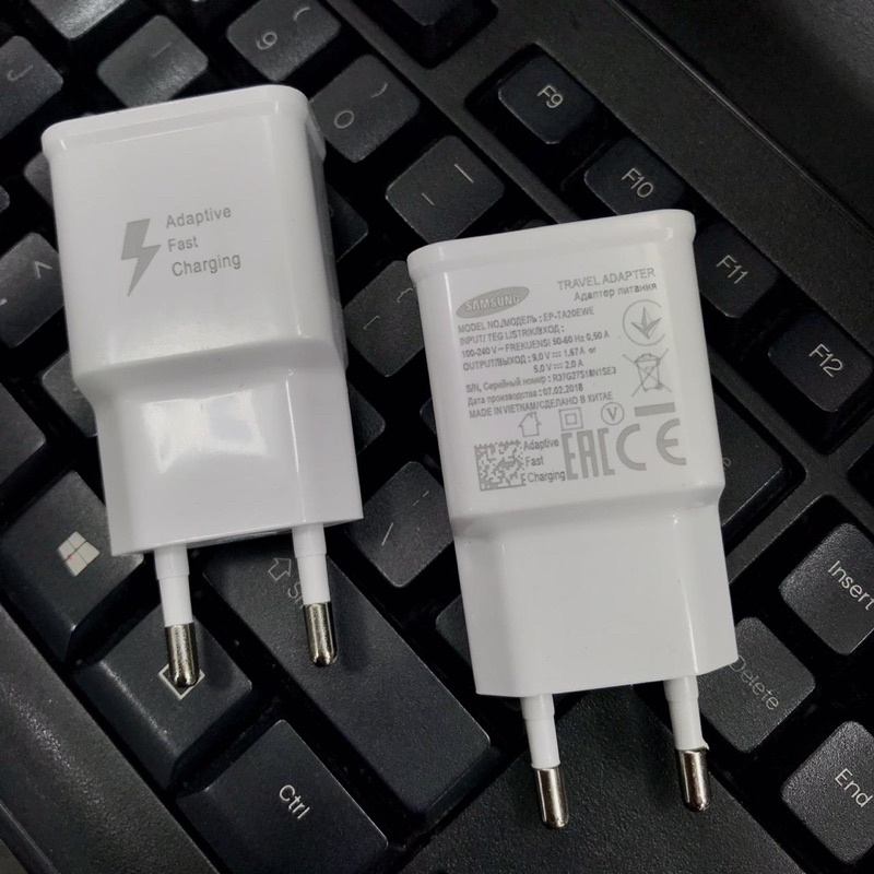 GROSIR BATOK CHARGER SAMSUNG S10+ KOTAK PUTIH ORIGINAL FAST CHARGING