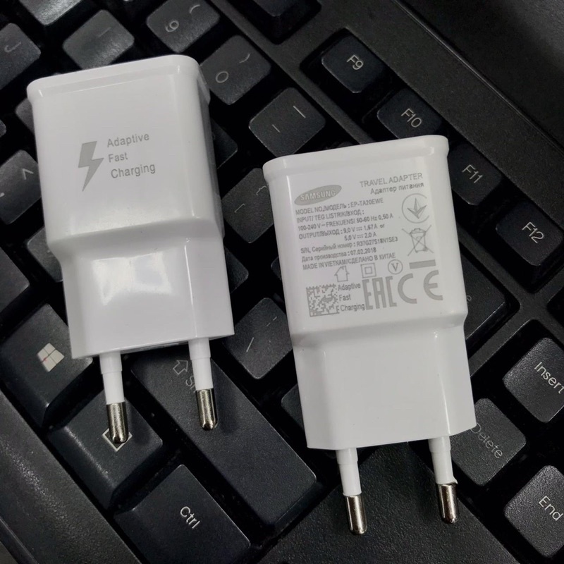 GROSIR BATOK CHARGER SAMSUNG S10+ KOTAK PUTIH ORIGINAL FAST CHARGING