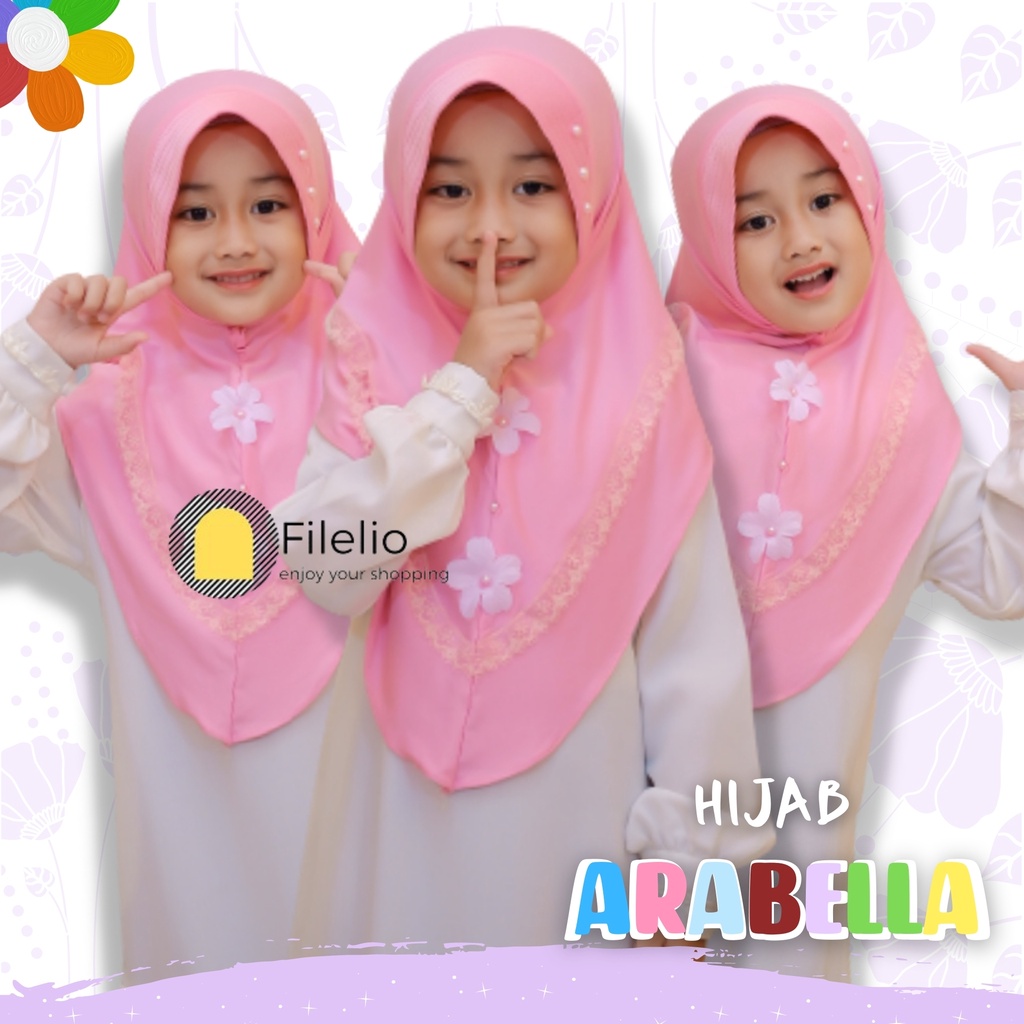 Kerudung Anak TK MURAH ARABELLA VARIASI BUNGA / Jilbab Anak Terbaru / Hijab Anak Murah / Fashion Anak / Kado Ultah