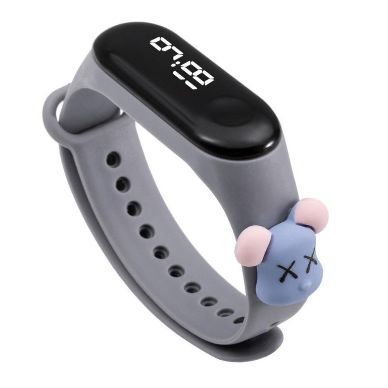 Dennos Official LD8 Jam Tangan Anak Elektronik Led Motif Kartun Mickey Pikachu –HUN.11Au22l