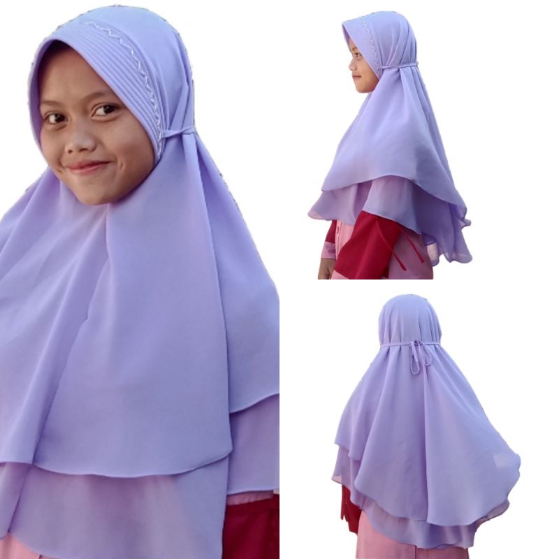 khimar ceruty babydoll dua layer grosir