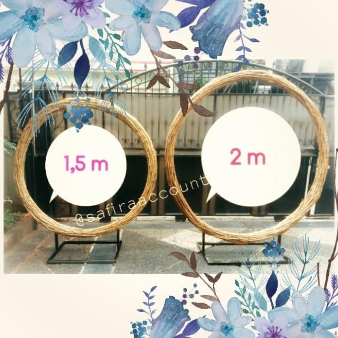 Lingkaran Rustic dekorasi backdrop wedding photobooth Termurah