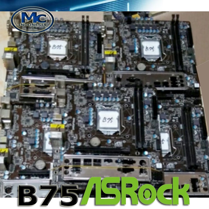 Mobo Motherboard B75 LGA 1155 ASRock HDMI (USB 3.0)