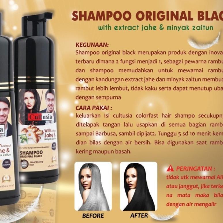 ✹ CULTUSIA SHAMPOO 160ML ORIGINAL BLACK - COLOR FAST HAIR SHAMPOO CULTUSIA BLACK ✶